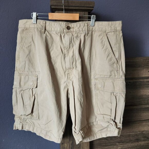 Levi's Mens Ripstop Cargo Shorts Size‎ 40 Beige Cotton Work Casual Baggy - Picture 1 of 13